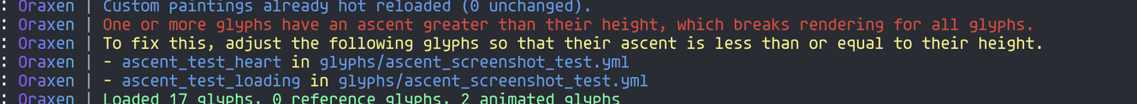 Glyphs Warning
